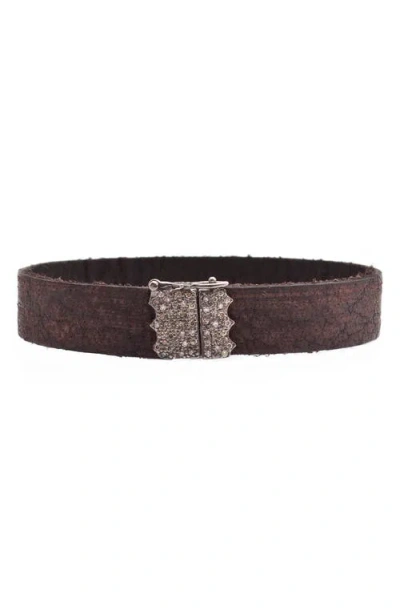 Armenta Leather Bracelet In Brown