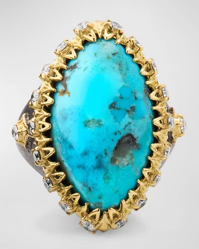 Armenta Marquise Turquoise Statement Ring In Gold