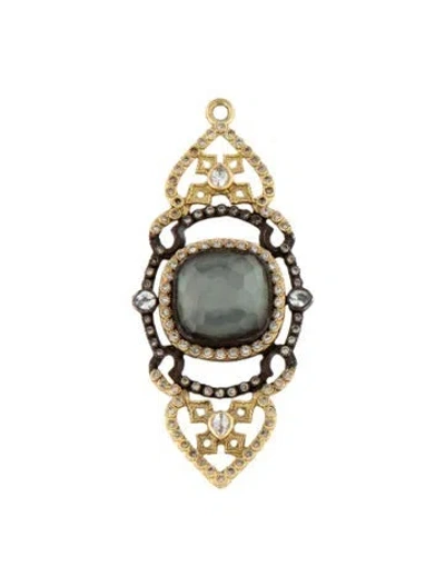 Pre-owned Armenta Mother-of-pearl, Sapphire, & Diamond Old World Pendant In Multicolor