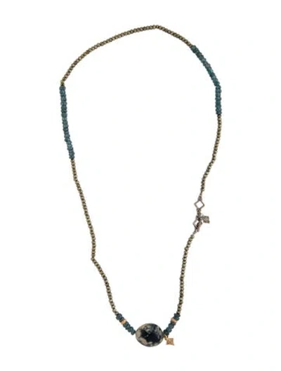 Pre-owned Armenta Multistone & Diamond Bead Strand Necklace, 20" In Multicolor