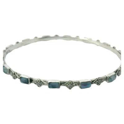 Pre-owned Armenta New World Crivelli Silver Bangle Bracelet In Multi