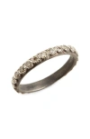 Armenta Blackened Sterling Silver Old World Diamond Stacking Ring In Multi