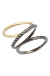 Armenta Old World Diamond Stacking Rings