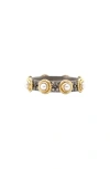 Armenta Old World Freshwater Pearl Station Band Ring