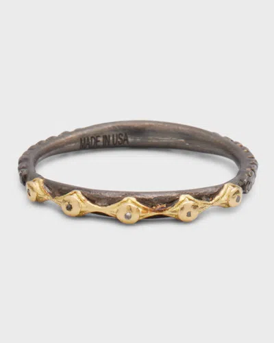 Armenta Old World Multi-crivelli Stacking Ring In Yellow/black
