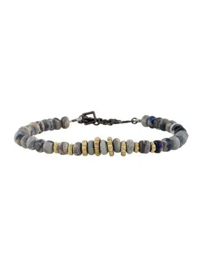Pre-owned Armenta Opal Beaded Bracelet, 6.75" In Multicolor