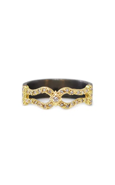 Armenta Paperclip Diamond Ring In Gold