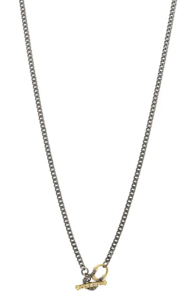 Armenta Pavé Diamond Toggle Pendant Necklace