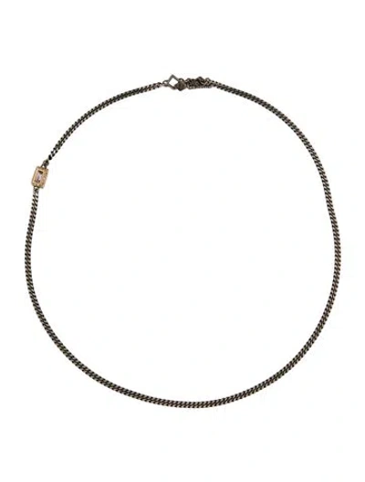 Pre-owned Armenta Quartz & Diamond Station Necklace, 19.5" In Multicolor