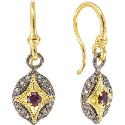 Armenta Rhodolite Garnet & Morganite Drop Earrings In Purple
