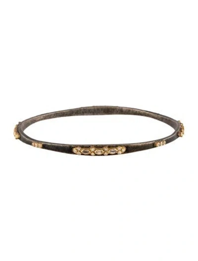 Pre-owned Armenta Sapphire & Diamond Bangle, 8" In Multicolor