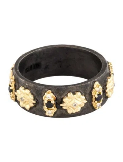 Pre-owned Armenta Sapphire & Diamond Eternity Band In Multi