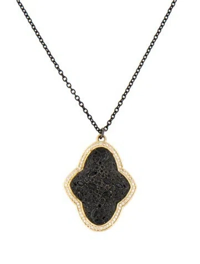 Pre-owned Armenta Sapphire & Diamond Pendant Necklace, 20" In Multicolor