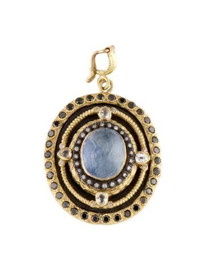 Pre-owned Armenta Sapphire, Quartz, & Diamond Pendant Necklace In Multi