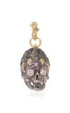 Armenta Skull Enhancer 14k Rose Gold And Sterling Silver Enamel Charm In Nude