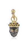Armenta Skull Enhancer 14k Rose Gold And Sterling Silver Enamel Charm In Nude