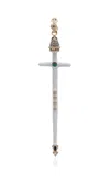 Armenta Sword Enhancer 14k Rose Gold And Sterling Silver Enamel Charm In White