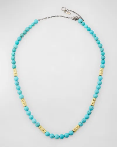Armenta Turquoise Beaded Necklace, 16-20"l In Blue