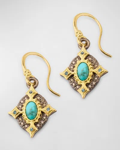 Armenta Turquoise Crivelli Drop Earrings In Gold