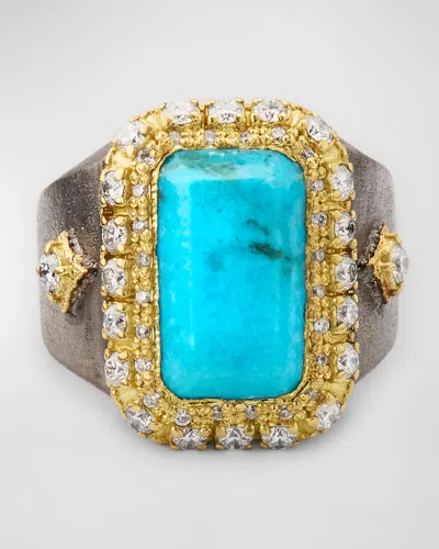 Armenta Turquoise Statement Ring In Blue
