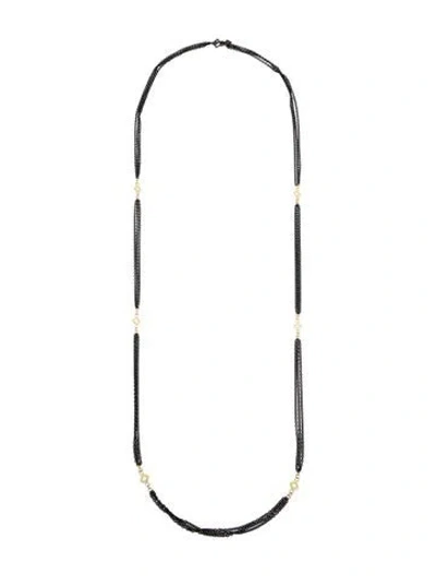 Pre-owned Armenta Two-tone Clover Station Necklace, 36" In Multi