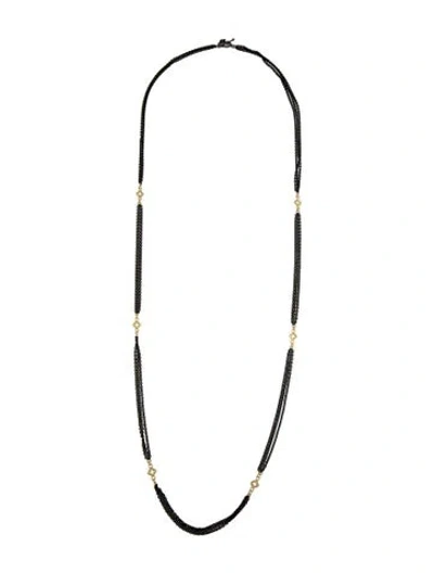 Pre-owned Armenta Two-tone Clover Station Necklace, 36" In Multi