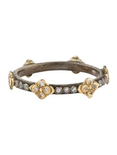 Pre-owned Armenta Two-tone Diamond Crivelli Ring In Multi