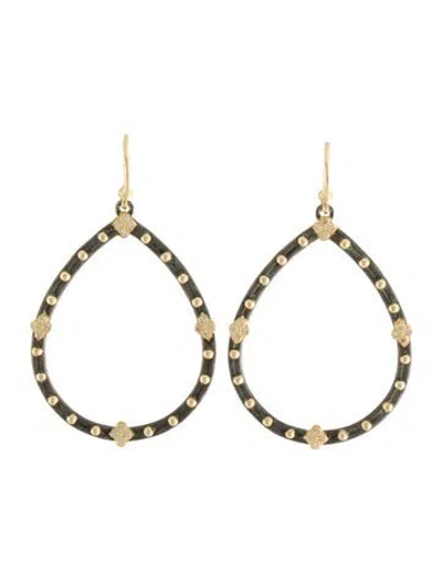 Pre-owned Armenta Two-tone Diamond Old World Champagne Open Pear Earrings In Multi