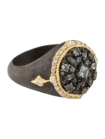 Pre-owned Armenta Two-tone Spinel & Diamond Statement Cocktail Ring In Multi