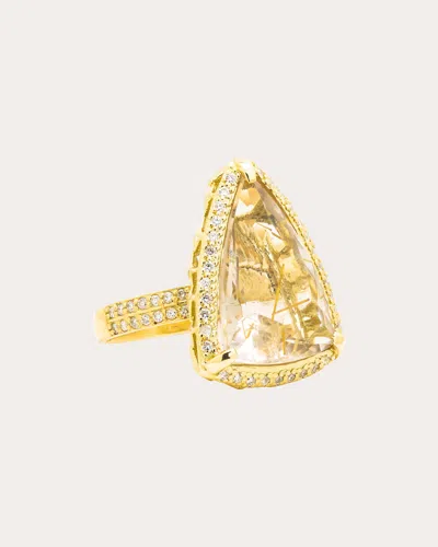 Armenta Women's 18k Gold Rutile Quartz And Diamond Ring