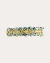 Armenta Women's 18k Gold Sterling Silver Aquamarine And Diamond Stackable Ring
