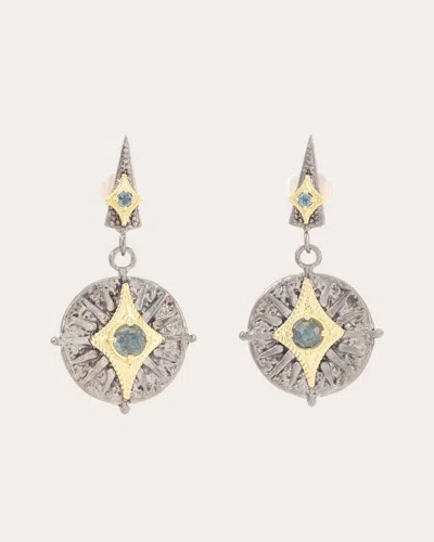 Armenta Women's Gray Spinel & Two-tone Crivelli Drop Earrings