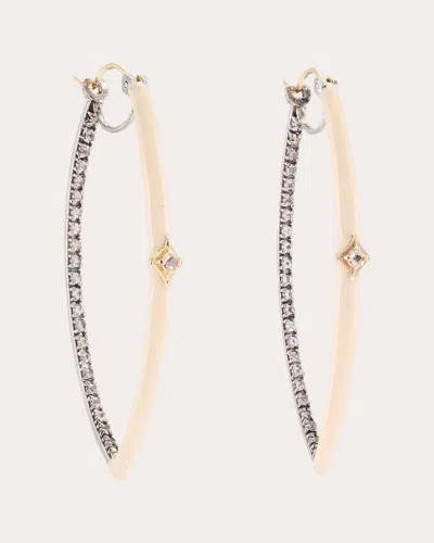Armenta Women's Large Star Sterling Silver 14k Gold Enamel And Morganite Hoop Earrings In Pink