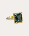 Armenta Women's 18k Gold Topaz And Diamond Ring In Blue