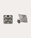 Armenta Romero Maltese Cross Square Cuff Links In Silver