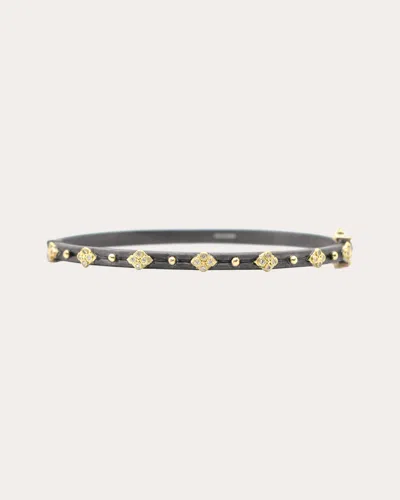 Armenta Women's Old World Blackened Sterling Silver 18k Gold Diamond Bracelet