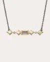 ARMENTA WOMEN'S OPAL & MORGANITE CRIVELLI BAR NECKLACE