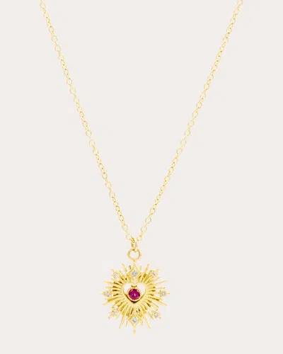 Armenta Women's Radiating Heart 18k Gold Garnet And Diamond Pendant Necklace In Brown