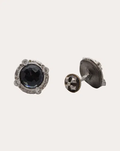 Armenta Women's Round Hematite Cufflinks In Black