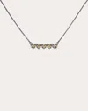 ARMENTA WOMEN'S SCALLOPED PAVÉ BAR NECKLACE