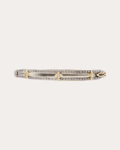 Armenta Women's Sterling Silver 18k Gold Diamond Bracelet