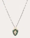 Armenta Women's Tourmaline & Diamond Padlock Pendant Necklace