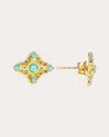 Armenta Crivelli 18k Yellow Gold Turquoise Earrings In Gold