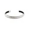 Armine + Ambrose Women's Black / Silver The A Embossed Cuff - Silver In Metallic