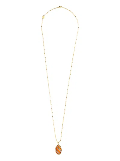 Armiss 18kt Yellow Gold Uova Amethyst Necklace