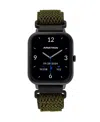 Armitron Connect Eclipse Dark Green Woven Elastic Smartwatch, 45mm In Dark Green