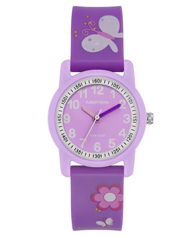 Armitron Kid's Quartz Playtime Purple Butterflies Watch, 30mm In Lavender