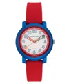 Armitron Kid's Quartz Tinker Time Red Silicone Watch, 32mm In Red,blue