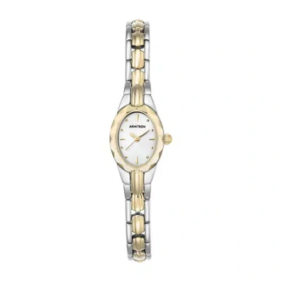 Armitron Now Womens Two Tone Stainless Steel Bracelet Watch 75/3313svtt In Transparent
