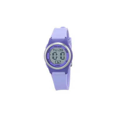 Armitron Sport Purple Plastic Ladies Watch In Blue
